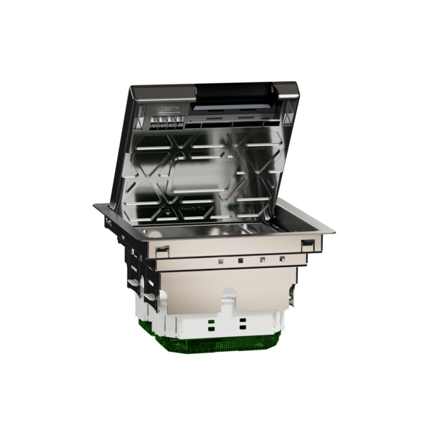 Unica system+ - boîtier de sol m 2x4mod ou 4 postes - métal - ik09 ip20  - Schneider Electric - INS52121