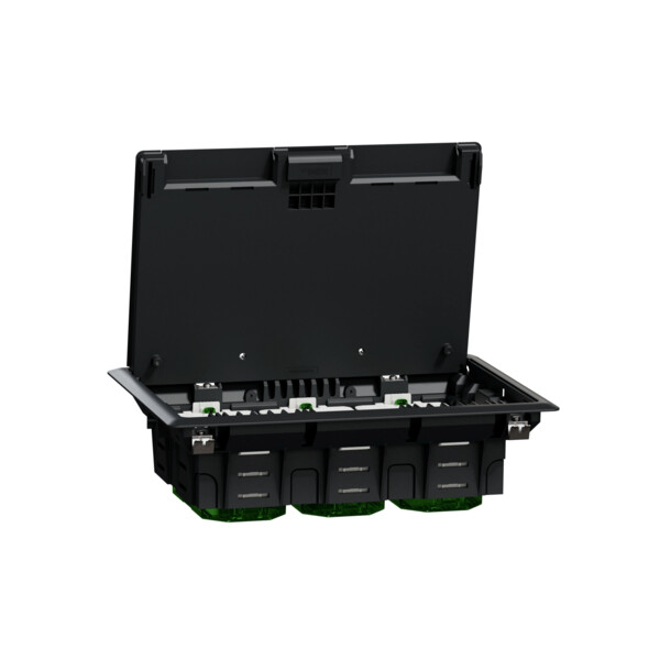 Boîte de Sol L Plastique 3x4 Modules ou 6 Postes IK08 IP24 Unica System+ Schneider - Schneider Electric - INS52122