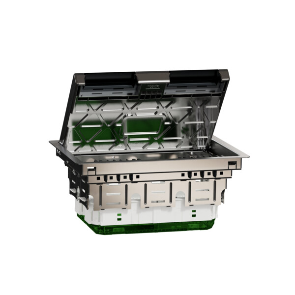 Unica system+ - boîtier de sol l 2x2x4mod ou 8 postes - métal - ik09 ip20  - Schneider Electric - INS52125
