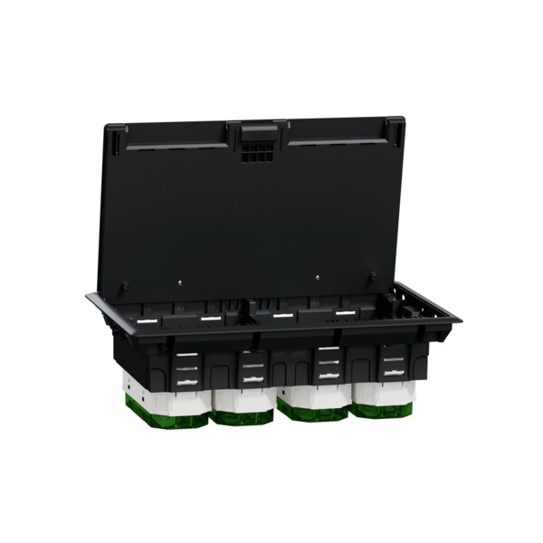 Unica system+ - boîtier de sol xl 4x6mod ou 12 postes - plastique - ik08 ip20  - Schneider Electric - INS52126