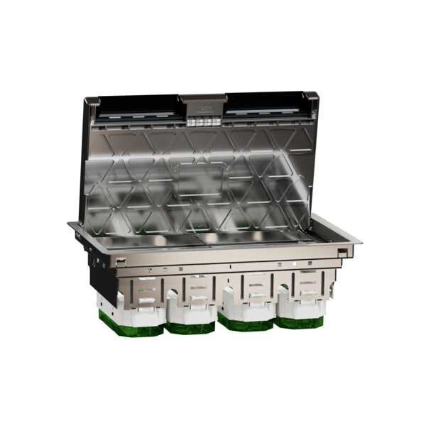 Unica system+ - boîtier de sol xl 4x6mod ou 12 postes - métal - ik09 ip20  - Schneider Electric - INS52127