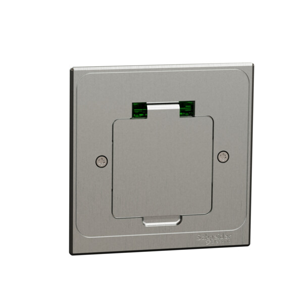 Unica system+ - prise de sol xs ik08 ip44 - 2p+t - carrée métal - Schneider Electric - INS52102