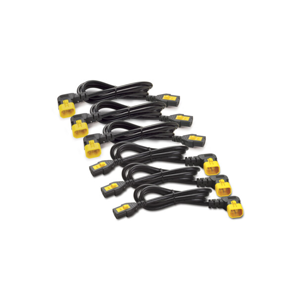 Schneider APC Power Cord Kit (6 ea), Locking, C13 TO C14 (90 Degree), 0.6m - Schneider Electric - AP8702R-WW
