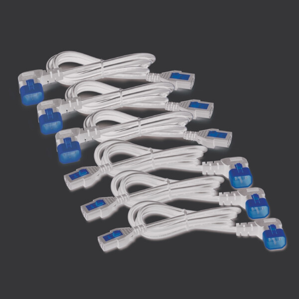 Schneider APC Power Cord Kit (6 ea), Locking, C13 to C14 (90 Degree), 1.2m - Schneider Electric - AP8704R-WW
