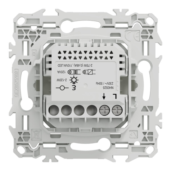 Odace - détecteur présence et mouvement - 2 fils sans neutre - blanc craie - Schneider Electric - S920525