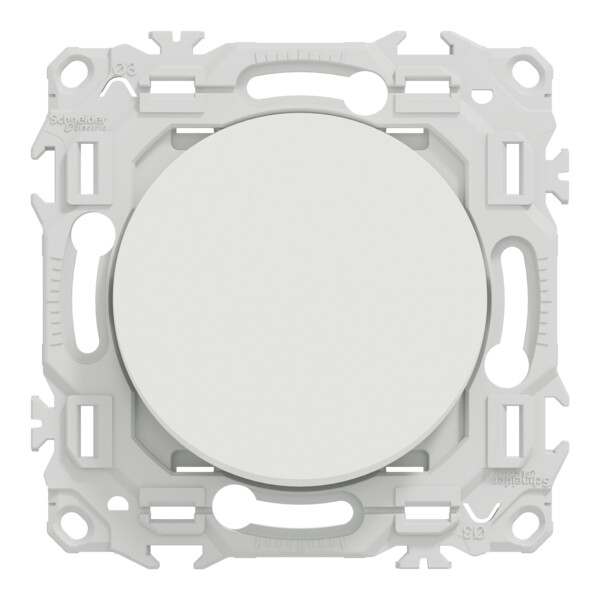 Odace - va-et-vient ou poussoir avec neutre - 10AX - blanc craie - Schneider Electric - S920204N