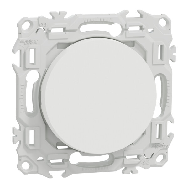 Odace - va-et-vient ou poussoir avec neutre - 10AX - blanc craie - Schneider Electric - S920204N