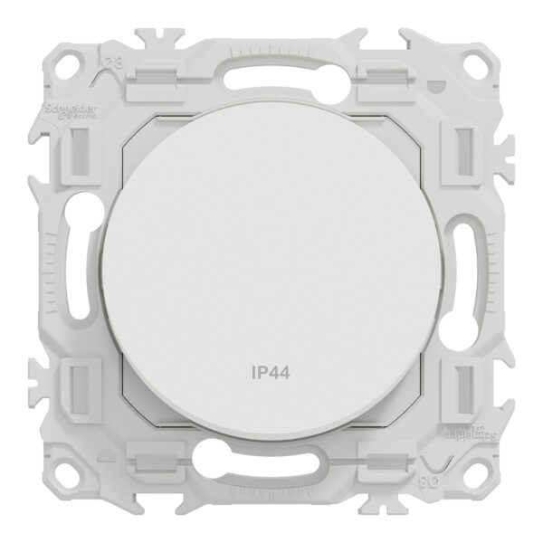 Odace - va-et-vient ou poussoir - IP44 - 10AX - blanc craie - Schneider Electric - S920282