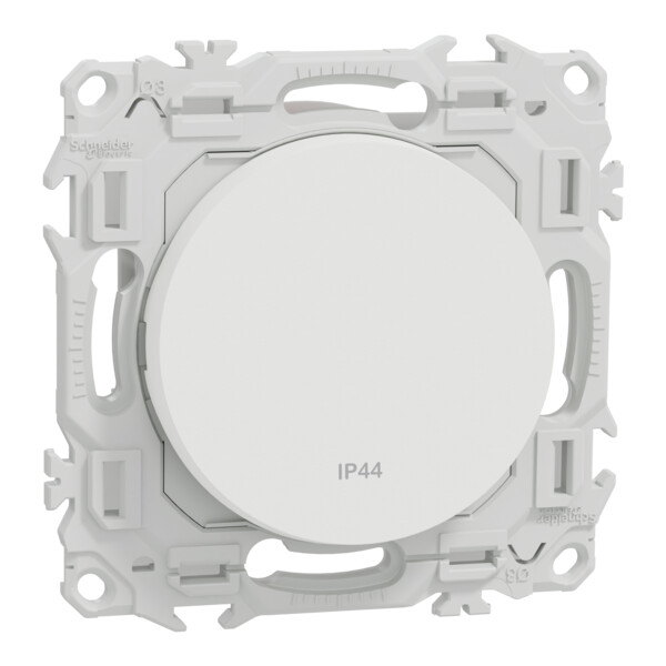 Odace - va-et-vient ou poussoir - IP44 - 10AX - blanc craie - Schneider Electric - S920282
