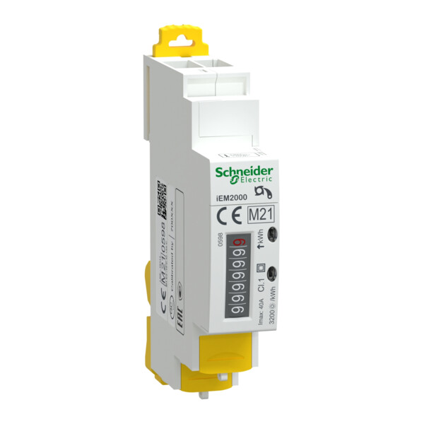 Acti9, iEM Compteur d'énergie mono iEM2000 40A, MID - Schneider Electric - A9MEM2000