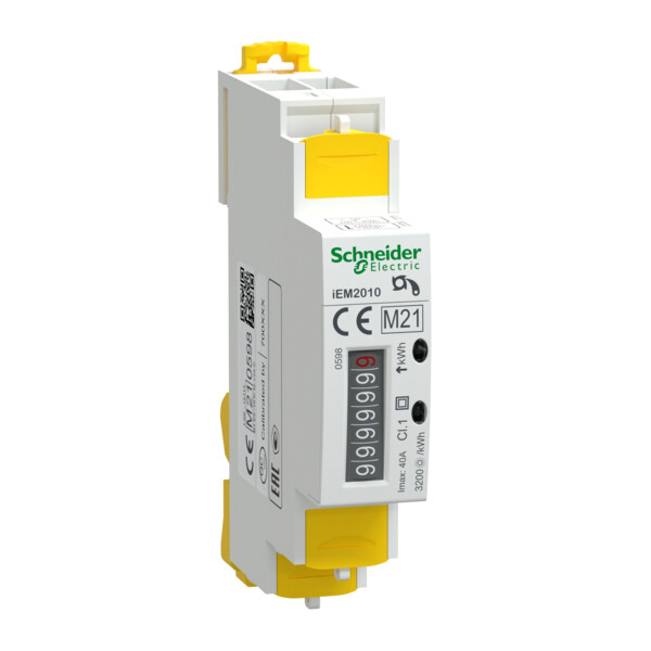 Acti9, iEM Compteur d'énergie mono iEM2010 40A, Impulsionss, MID - Schneider Electric - A9MEM2010