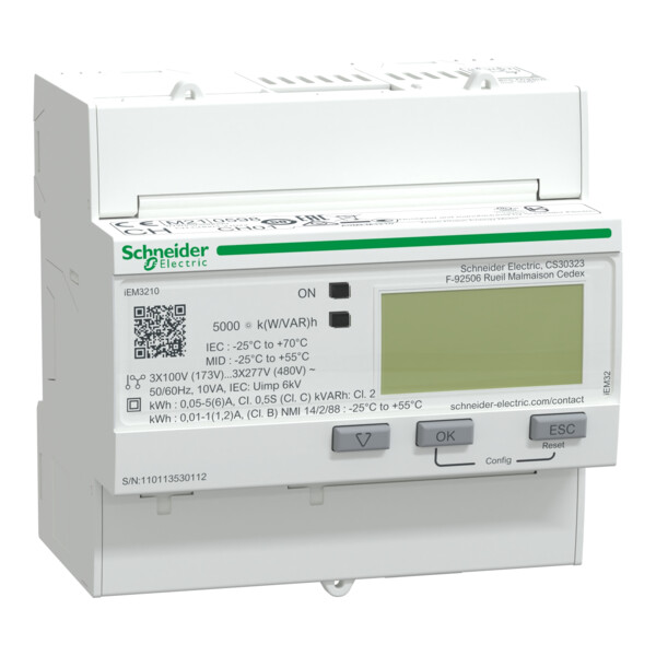 Acti9, iEM Compteur d'énergie iEM3210 TI, Sortie impulsions, MID - Schneider Electric - A9MEM3210