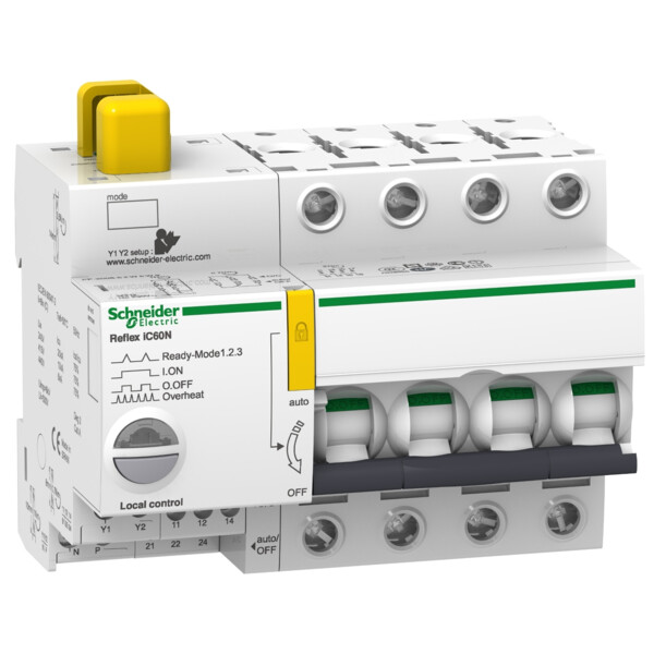 Acti9, Reflex iC60N disjonct. à commande intégrée interface Ti24 16A 4P courbe C - Schneider Electric - A9C62416