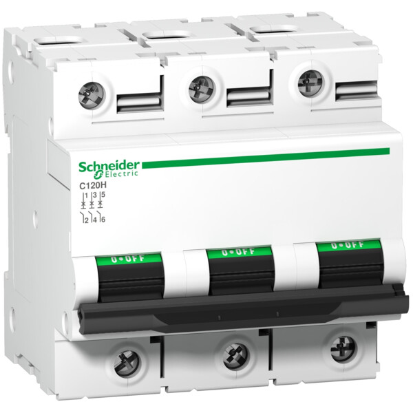 Disjoncteur C120H 3P 100 A, courbe D, 15 kA - Schneider Electric - A9N18513