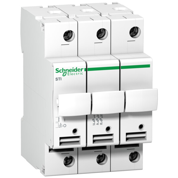 Acti9 STI sectionneur fusible à tiroir 3P 20A fusible 8.5 x 31.5 mm - Schneider Electric - A9N15655