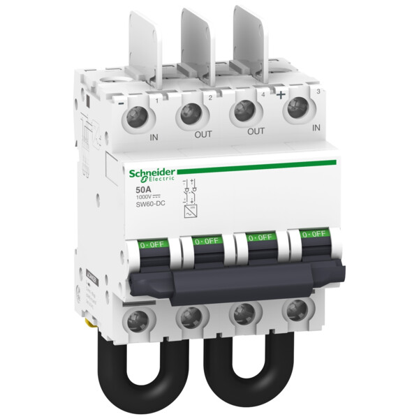 Interrupteur sectionneur photovoltaïque SW60-DC 1000 VDC 50 A 2P - Schneider Electric - A9N61699