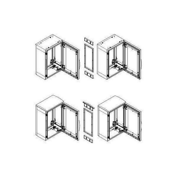 Thalassa pla - kit assemblage horizontal ip55 pour pla h1250xp420mm ral 7035 - Schneider Electric - NSYMUPLA124G