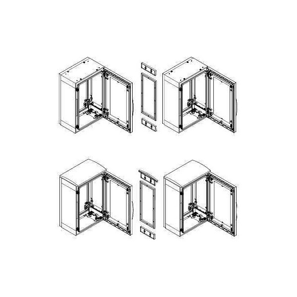 Thalassa pla - kit assemblage horizontal ip55 pour pla h1500xp420mm ral 7035 - Schneider Electric - NSYMUPLA154G