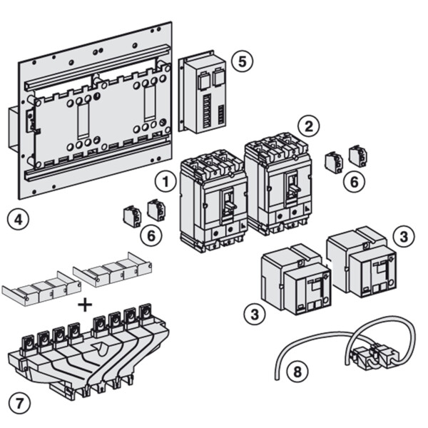 Schneider Electric Accessoire pour Inverseur de Source Filerie pour Interverrouillage Électrique - Schneider Electric - 54655
