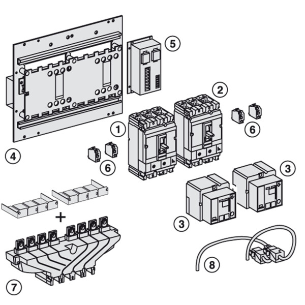 Schneider Electric Accessoire pour Inverseur de Source Filerie pour Interverrouillage Électrique - Schneider Electric - 54655