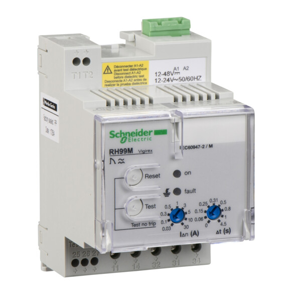 Schneider Electric Vigirex Rh99M 12-24Vac/12-48Vcc Sensibilité 0,03-30A Réarmement Manuel - Schneider Electric - 56170
