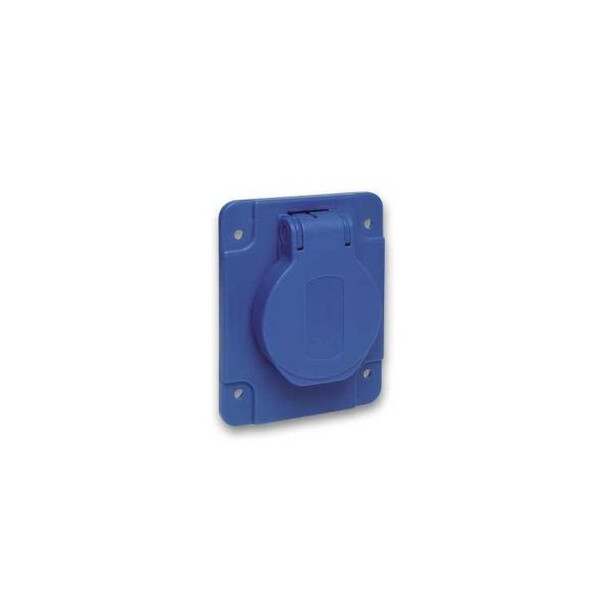 SOCLE PRISE SCHUKO ENC 65X85 FIX POST BLUE  IP54 220V 2PT - Schneider Electric - PKS61B