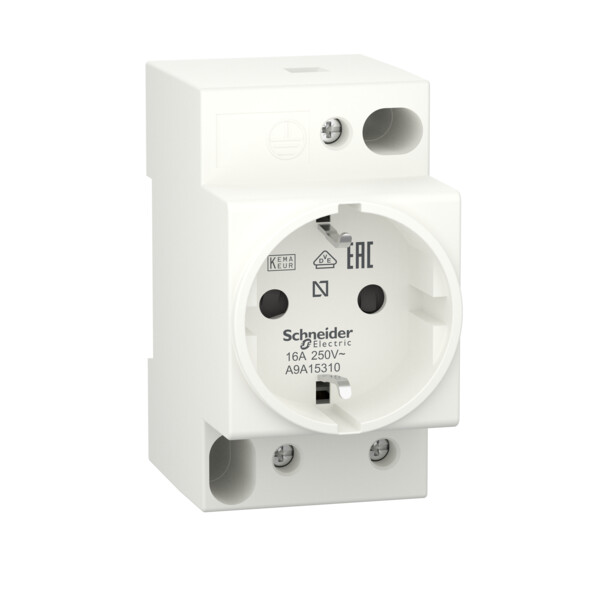 Prise de courant modulaire 16A 2P+T standard allemand 250V - Schneider Electric - A9A15310