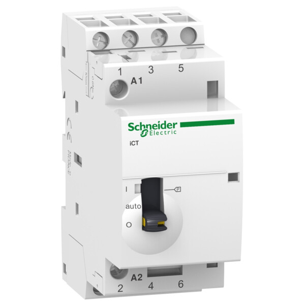 Acti9, iCT contacteur à commande manuelle  25A 3NO  230...240VCA 50Hz - Schneider Electric - A9C21833