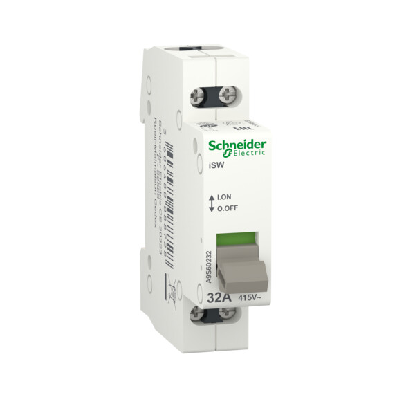 Acti9, iSW interrupteur de commande 2P 32A 415VCA - Schneider Electric - A9S60232