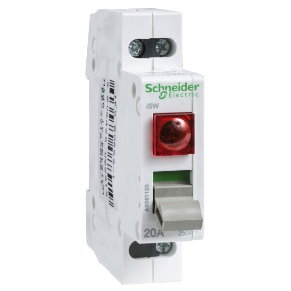 Acti9, iSW interrupteur de commande à voyant lumineux 230V 2P 32A 250VCA - Schneider Electric - A9S61232