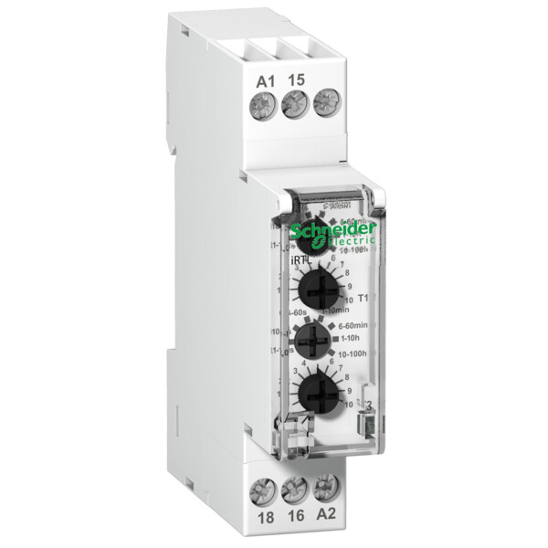 Acti9, RTL, relais temporisé clignoteur 1OF 24...240VCA 24VCC - Schneider Electric - A9E16069