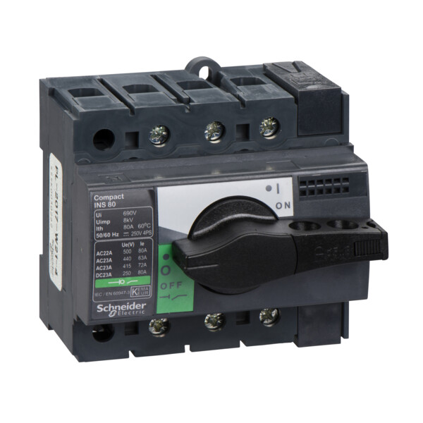 Schneider Electric Interrupteur sectionneur Interpact Ins80 3P 80 A - Schneider Electric - 28904