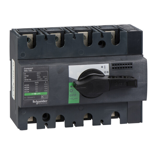 Interrupteur sectionneur Interpact Ins100 4P 100 A - Schneider Electric - 28909