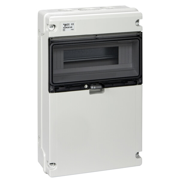 Kaedra XT coffret étanche pour prises face lisse 1rangée 12 modules 400×248 IP65 - Schneider Electric - KDR35145