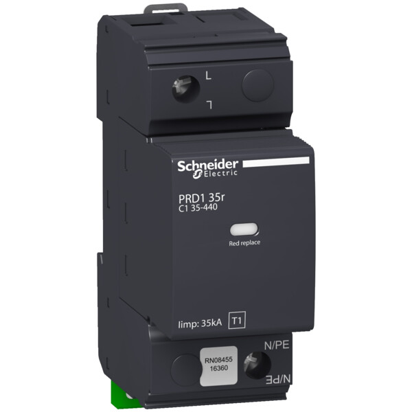 Acti9 parafoudre prd1 35r - debro type1 - 1p - 440v - report signalis - tt tn it - Schneider Electric - 16649