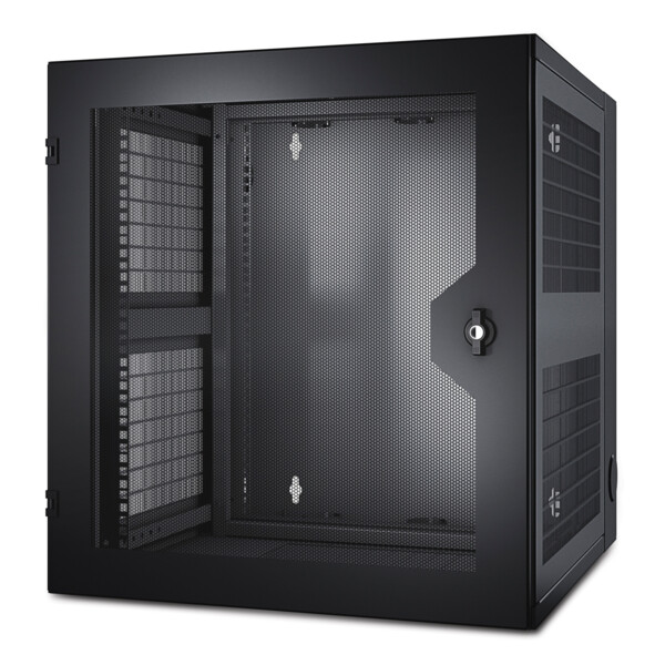 Schneider APC NetShelter WX 13U w/Threaded Hole Vertical Mounting Rail Vented Front Door - Schneider Electric - AR100HD