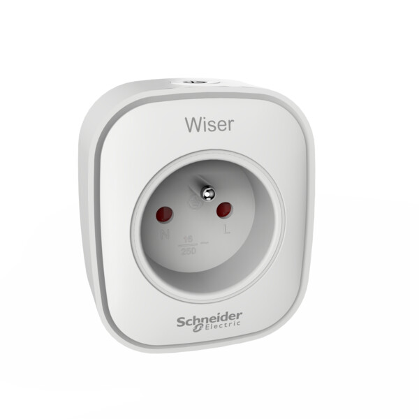 Prise connectée et répéteur Schneider Wiser Zigbee 13A blanc - Schneider Electric - CCTFR6500