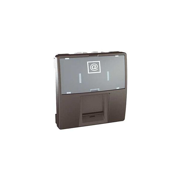 Prise RJ45 graphite Schneider Unica grade 3 multimédia 2 modules