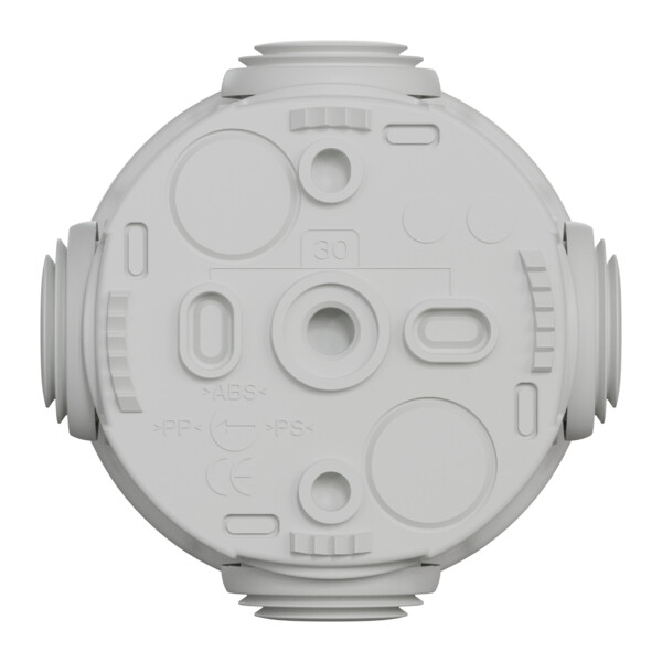 Boîte de dérivation Ø60 Schneider Mureva Box étanche 4 embouts Gris IP55 - Schneider Electric - ENN05001