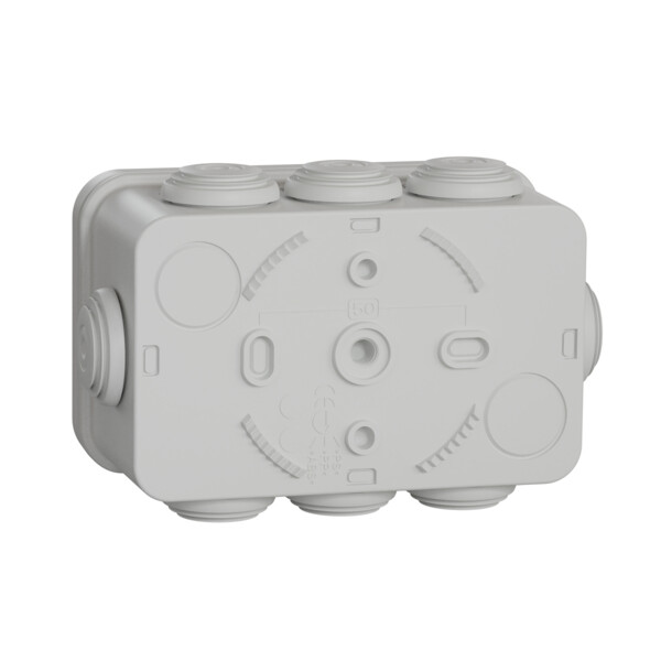 Boîte de dérivation 105x65x55 Schneider Mureva Box étanche 8 embouts Gris IP55 - Schneider Electric - ENN05003