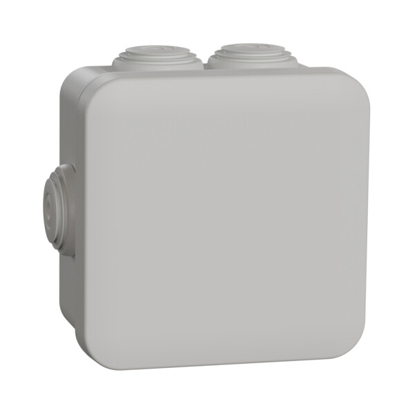 Boîte de dérivation 80x80x45 Schneider Mureva Box étanche 7 embouts Gris IP55 - Schneider Electric - ENN05004