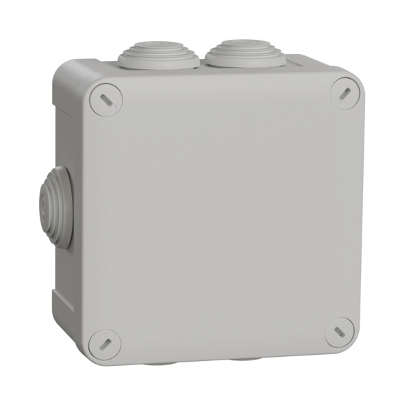 Boîte de dérivation 105x105x55 Schneider Mureva Box étanche 7 embouts Gris IP55 - Schneider Electric - ENN05005