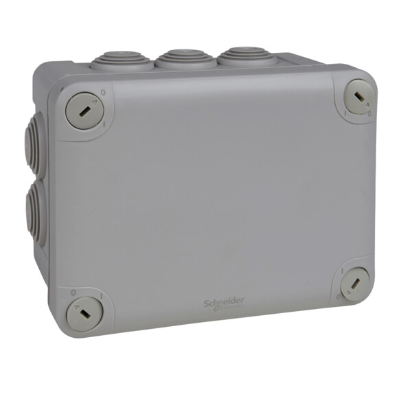 Boîte de dérivation 150x105x80 Schneider Mureva Box étanche 10 embouts Gris IP55 - Schneider Electric - ENN05007