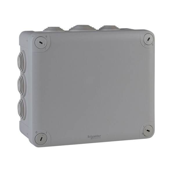 Boîte de dérivation 175x150x80 Schneider Mureva Box étanche 12 embouts Gris IP55  - Schneider Electric - ENN05010