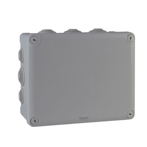 Boîte de dérivation 225x175x100 Schneider Mureva Box étanche 12 embouts Gris IP55 - Schneider Electric - ENN05013