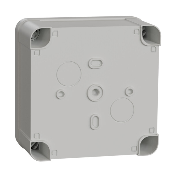 Boîte de dérivation 105x105x55 Schneider Mureva Box étanche faces lisses couvercle à vis Gris - Schneider Electric - ENN05045