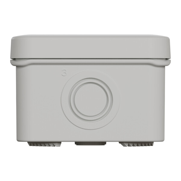 Boîte de dérivation 65x65x45 Schneider Mureva Box étanche 4 entrées défonçables pour PE Gris - Schneider Electric - ENN05082