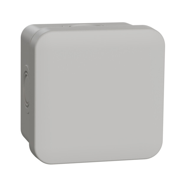 Boîte de dérivation 65x65x45 Schneider Mureva Box étanche 4 entrées défonçables pour PE Gris - Schneider Electric - ENN05082