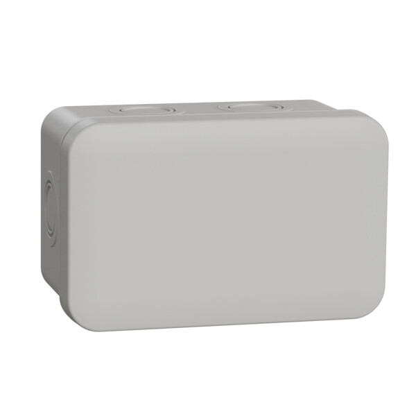 Boîte de dérivation 105x65x55 Schneider Mureva Box étanche 6 entrées défonçable pour PE Gris - Schneider Electric - ENN05083