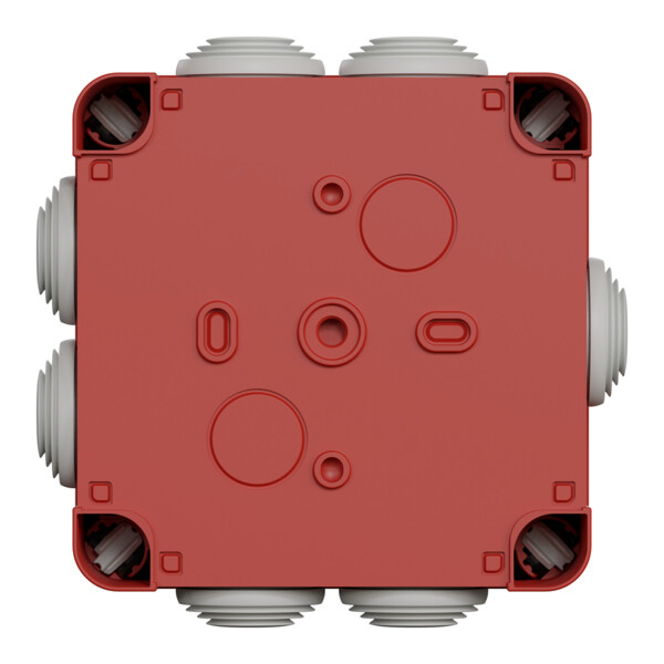 Boîte de dérivation 105x105x55 Schneider Mureva Box étanche 7 entrées couvercle à vis Rouge - Schneider Electric - ENN05165
